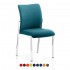 BARNES Meeting Room Chairs without Arms, Chrome Frame, Bespoke Colour Seat + Back