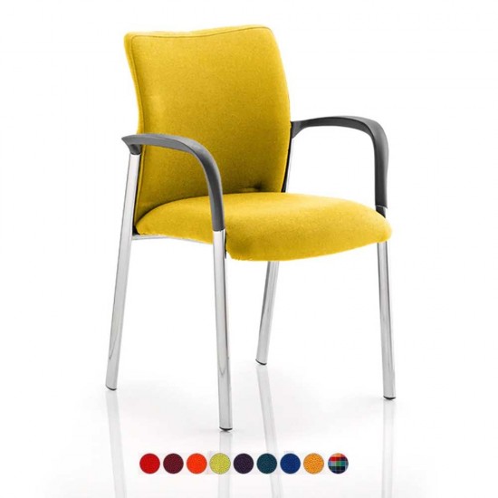 BARNES Meeting Room Chairs with Arms, Bespoke Colour Seat/ Back