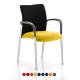 BARNES Fabric Back Meeting Room Chairs, Arms, Bespoke Colour Seat 