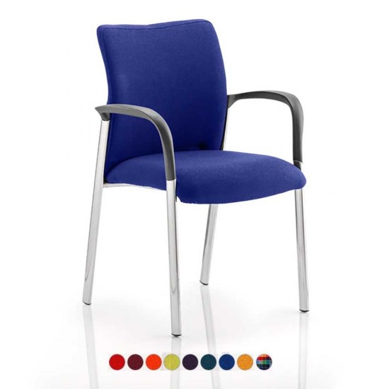 BARNES Meeting Room Chairs with Arms, Bespoke Colour Seat/ Back