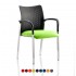 BARNES Meeting Room Chairs with Arms, Chrome Frame, Nylon Back,  Bespoke Colour Seat Options