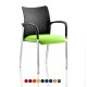 BARNES Meeting Room Chairs with Arms, Chrome Frame, Nylon Back,  Bespoke Colour Seat Options