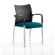 BARNES Meeting Room Chairs with Arms, Chrome Frame, Nylon Back,  Bespoke Colour Seat Options