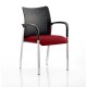 BARNES Meeting Room Chairs with Arms, Chrome Frame, Nylon Back,  Bespoke Colour Seat Options