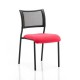 CONCEPT BLACK Stackable Meeting Room Chair, Black frame, Mesh Back, No Arms, Bespoke Colour Seat