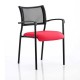 CONCEPT BLACK Stackable Meeting Room Chair, Black frame, Mesh Back, With Arms, Bespoke Colour Seat