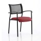CONCEPT BLACK Stackable Meeting Room Chair, Black frame, Mesh Back, With Arms, Bespoke Colour Seat