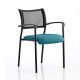 CONCEPT BLACK Stackable Meeting Room Chair, Black frame, Mesh Back, With Arms, Bespoke Colour Seat