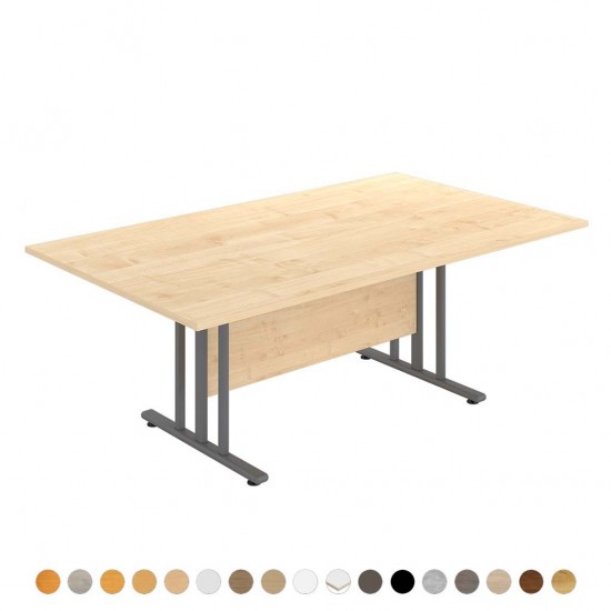 GIOVANNI Quality Boardroom Meeting Table, Oval, D-End or Boat Shaped