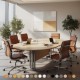 GIOVANNI Quality Boardroom Meeting Table, Oval, D-End or Boat Shaped