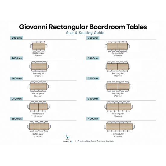 GIOVANNI Quality Boardroom Meeting Table, Oval, D-End or Boat Shaped