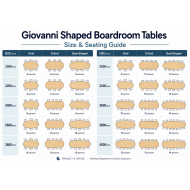 GIOVANNI I-Frame Shaped Large Boardroom Meeting Table