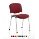 ISO Chrome Frame Stackable Meeting Room Chairs with Bespoke Colour Fabric Seat + Backrest