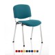 ISO Chrome Frame Stackable Meeting Room Chairs with Bespoke Colour Fabric Seat + Backrest