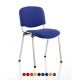 ISO Chrome Frame Stackable Meeting Room Chairs with Bespoke Colour Fabric Seat + Backrest