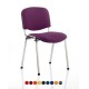 ISO Chrome Frame Stackable Meeting Room Chairs with Bespoke Colour Fabric Seat + Backrest