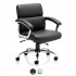 OLAF White or Black Medium Back Contemporary Leather Office Chair