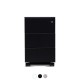LAGRA Slimline Narrow Width 3 Drawer Steel Mobile Office Storage Pedestal LAGRA Slimline Narrow Width 3 Drawer Steel Mobile Office Storage Pedestal