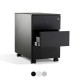 LAGRA Slimline Narrow Width 3 Drawer Steel Mobile Office Storage Pedestal LAGRA Slimline Narrow Width 3 Drawer Steel Mobile Office Storage Pedestal