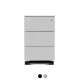 LAGRA Slimline Narrow Width 3 Drawer Steel Mobile Office Storage Pedestal LAGRA Slimline Narrow Width 3 Drawer Steel Mobile Office Storage Pedestal