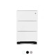 LAGRA Slimline Narrow Width 3 Drawer Steel Mobile Office Storage Pedestal LAGRA Slimline Narrow Width 3 Drawer Steel Mobile Office Storage Pedestal