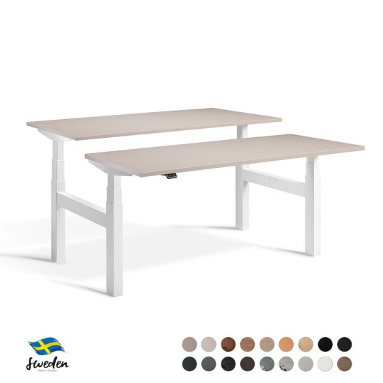 Back-to-Back Standing Desk – Rise Duo Height Adjustable Bench Desk