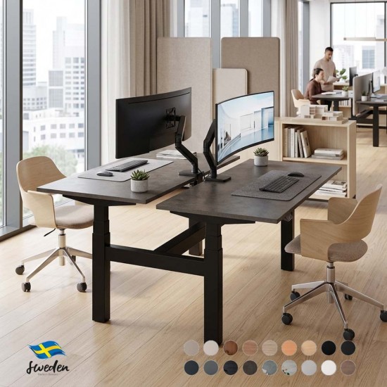 Back-to-Back Standing Desk – Rise Duo Height Adjustable Bench Desk