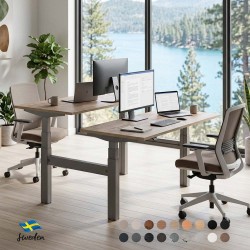 RISE DUO Premium 2 Person Back-To-Back Height Adjustable Standing Desk