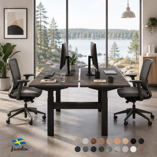 Back-to-Back Standing Desk – Rise Duo Height Adjustable Bench Desk