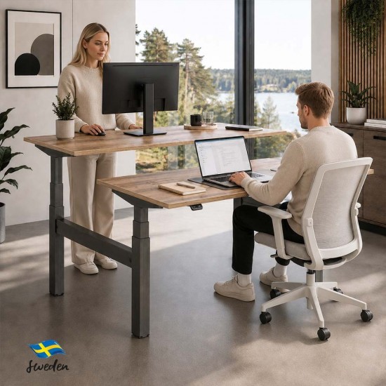 Back-to-Back Standing Desk – Rise Duo Height Adjustable Bench Desk