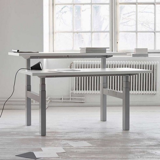 RISE DUPLO Back-To-Back Electric Sit Stand Height Adjustable Desks, 1800mm