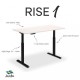 RISE 1 - FRAME ONLY - Dual Motor Electric Height Adjustable Desk