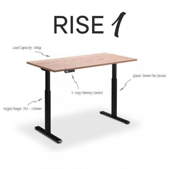 Rise 1 Height Adjustable Standing Desk UK – Swedish Dual Motor Office Desk