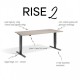 RISE 2 Dual Motor Height Adjustable Electric Stand Up Desk, 1400mm