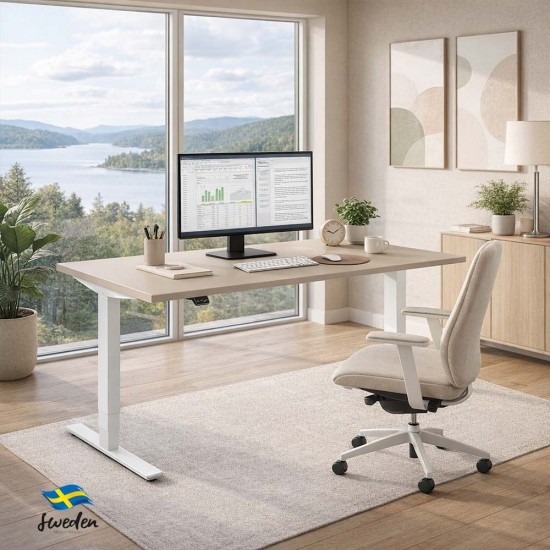 RISE 2 Dual Motor Height Adjustable Electric Stand Up Desk, 1400mm
