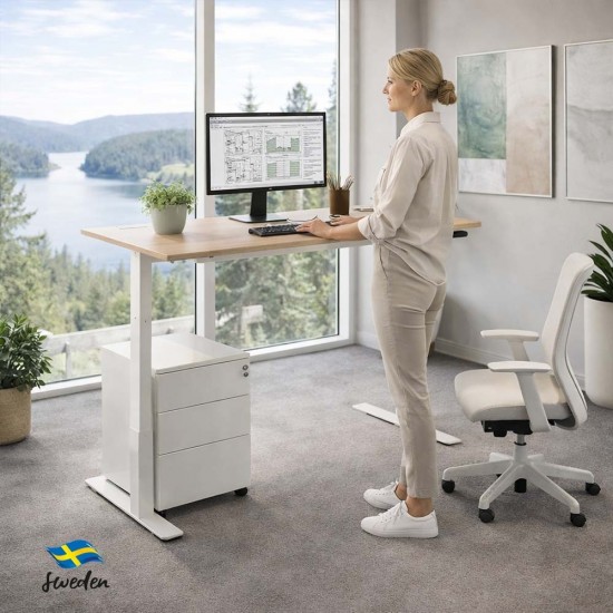 RISE 2 Dual Motor Height Adjustable Electric Stand Up Desk, 1400mm