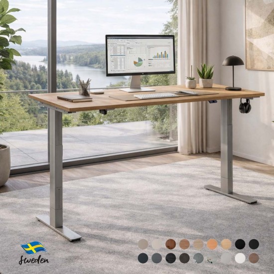 RISE 2 Dual Motor Height Adjustable Electric Stand Up Desk, 1400mm