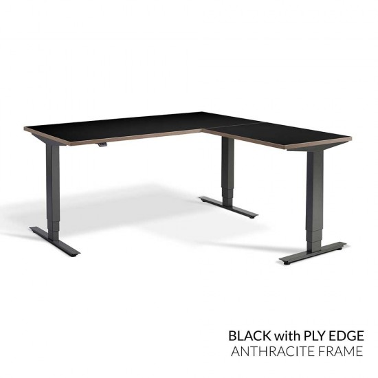 RISE 3 Electric Sit Stand Height Adjustable Corner Desk, 1600x1600mm