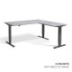 RISE 3 Electric Sit Stand Height Adjustable Corner Desk, 1600x1600mm