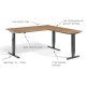 RISE 3 Electric Sit Stand Height Adjustable Corner Desk, 1600x1600mm