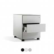 LAGRA 3 Drawer Steel Mobile Office Storage Pedestal LAGRA 3 Drawer Steel Mobile Office Storage Pedestal