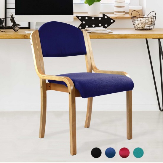 BENTWOOD Wood Frame Stackable Reception/ Meeting Room Chairs no arms