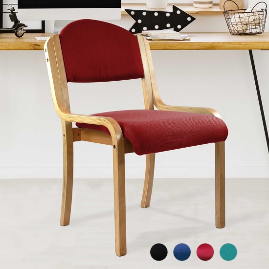 BENTWOOD Wood Frame Stackable Reception/ Meeting Room Chairs no arms