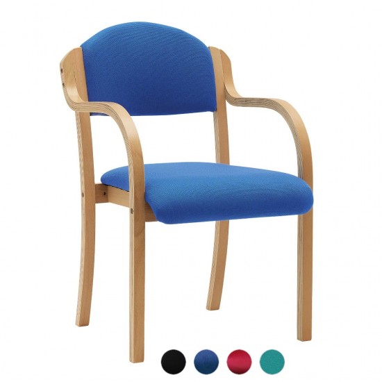 BENTWOOD Stackable Wooden Meeting Room Chair with Arms