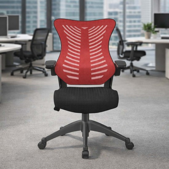 BJORN Mesh High Back Executive Office Chair with Foldaway Arms