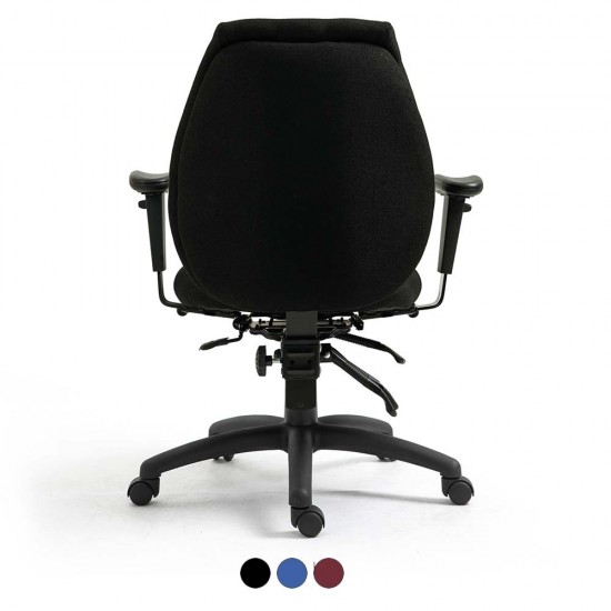 Bureau 24 Hour Mid-Back Ergonomic Multi-Function Office Task Operator Chair