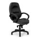 Executive office chair with extensive ergonomic functionality available in either a Black, Cream or Burgundy Leather