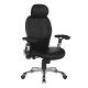 GRANIT 24 Hour Black PU Leather Multi-Function Ergonomic Office Chair with Headrest