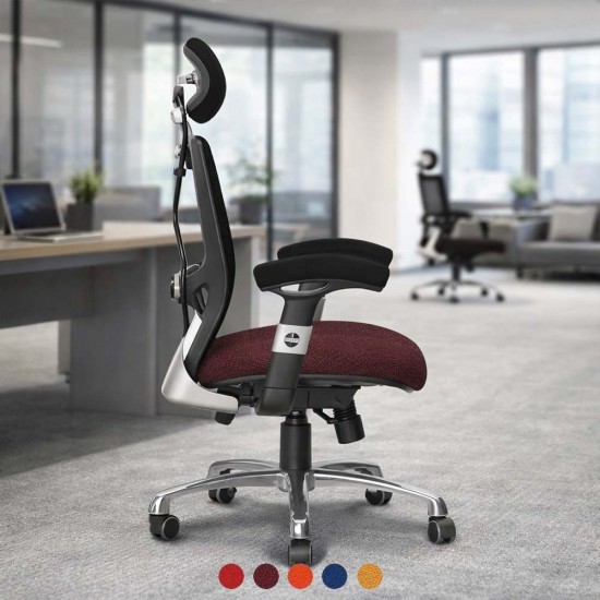 GRANIT 24 Hour Mesh Back Multi-Function Ergonomic Office Chair with Choice of Seat Colours 