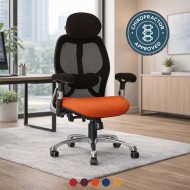GRANIT 24 Hour Mesh Back Multi-Function Ergonomic Office Chair with Choice of Seat Colours 